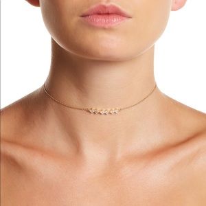 Sterling Forever Stargaze Gold Delicate CZ Choker